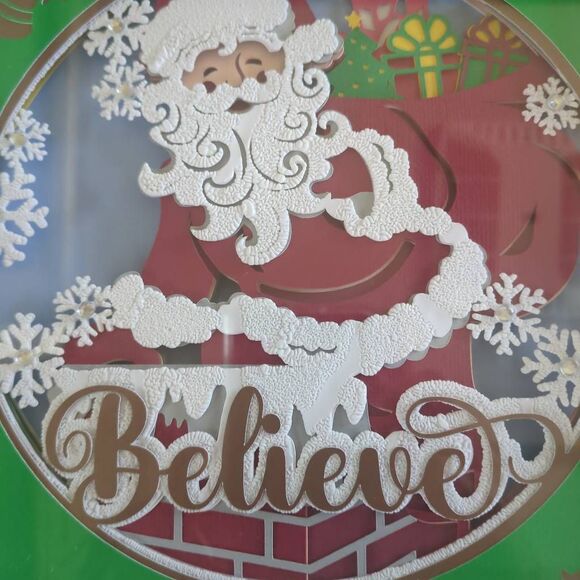 Santa clause 3D 8x8" Holiday Picture - Picture 2 of 4